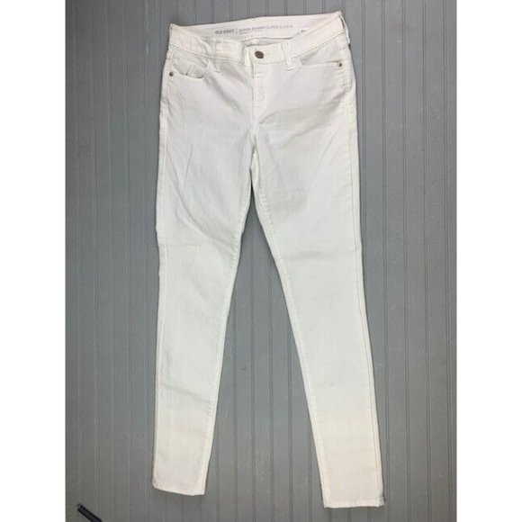 Old Navy Denim - Old Navy Size 2 Womens White Jeans Mid Rise Super Skinny Stretch